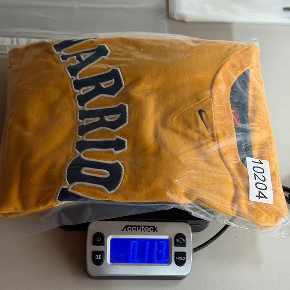 Vintage Nike Warriors Basketball T Shirt Gold XL Mens Team Sports Center Swoosh - Picture 12 of 12